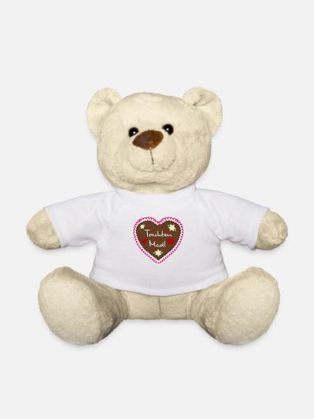 Lebkuchenherz Trachten Madl pink - Teddy - Weiß