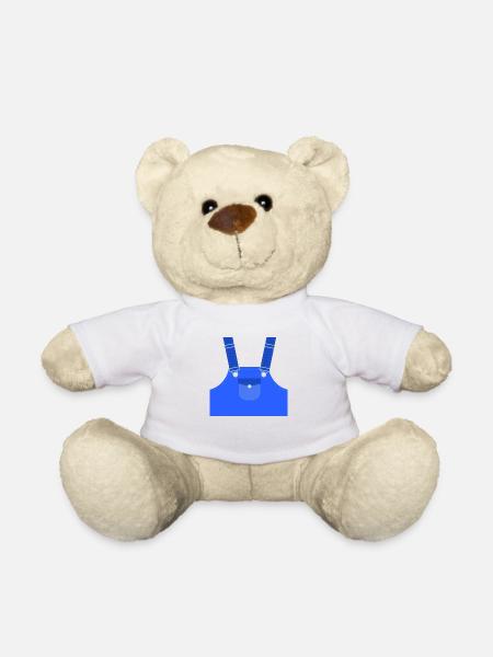 Homme bleu typique - Nounours - blanc