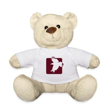 bird raven flying - Teddy Bear - white - Front