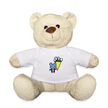 cadeau de fleurs bouquet de souris mignon - Nounours - blanc - Devant