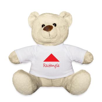 Wrong Rectangle Shape - Teddy Bear - white - Front