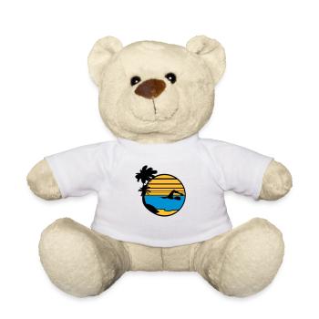 palmen insel urlaub ferien sonne strand schwimmen - Teddy - Weiß - Vorne
