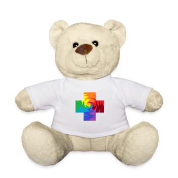 Kreuz in Farbe - Teddy - Weiß - Vorne