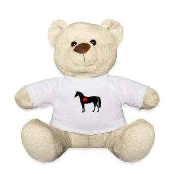 Cheval cheval équitation - Nounours - blanc - Devant
