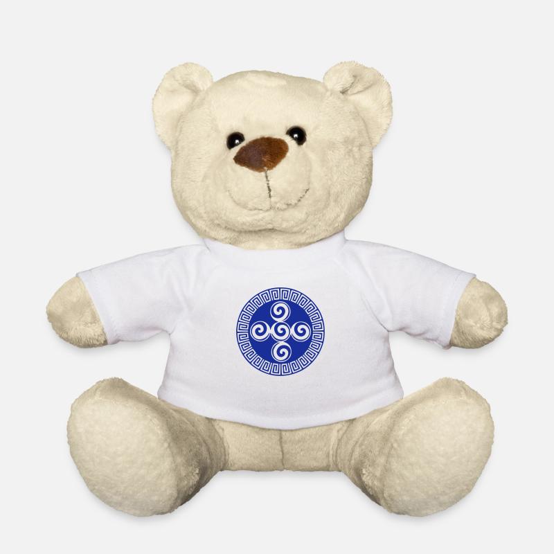 Azteken Symbol Schöpfung, Spirale, Universum, Gott - Teddy - Weiß