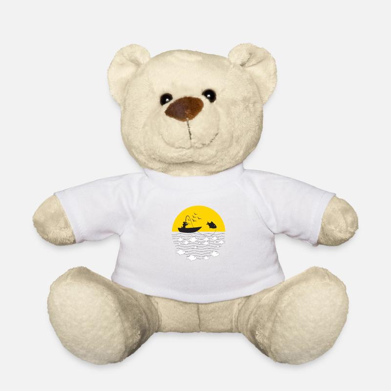 Angeln Fischfang Angelspot Köder Geschenk Forelle - Teddy - Weiß