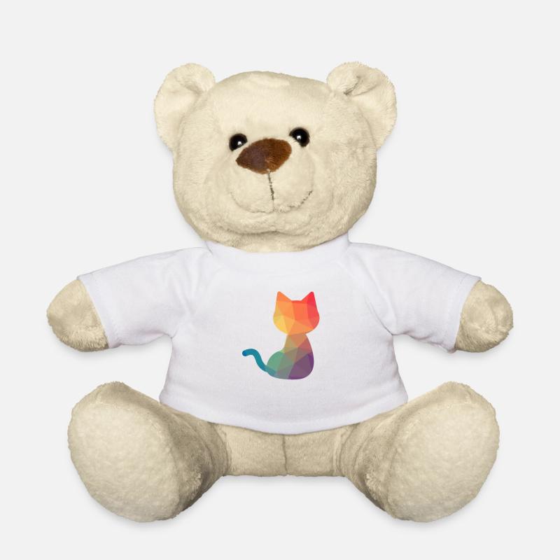 colorful cat - Teddy - Weiß