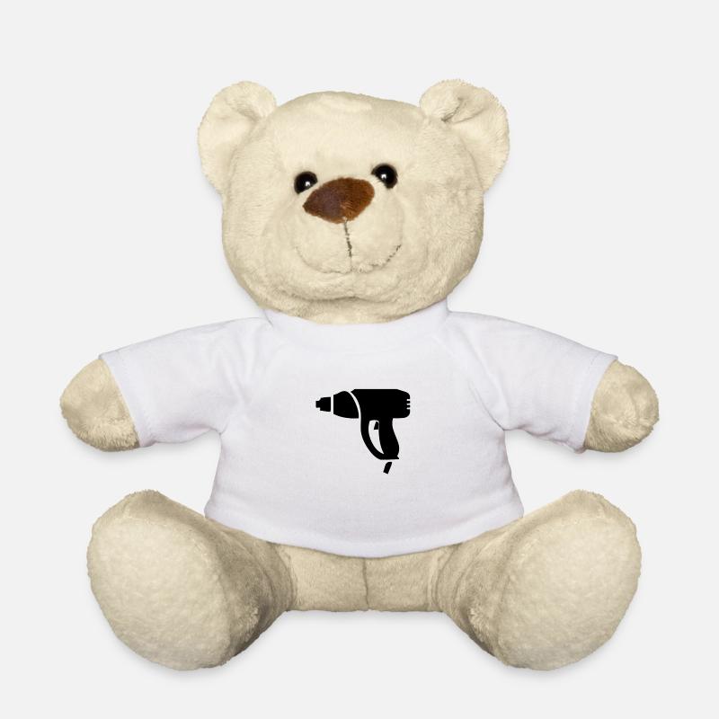 A drill for the construction site - Teddy Bear - white