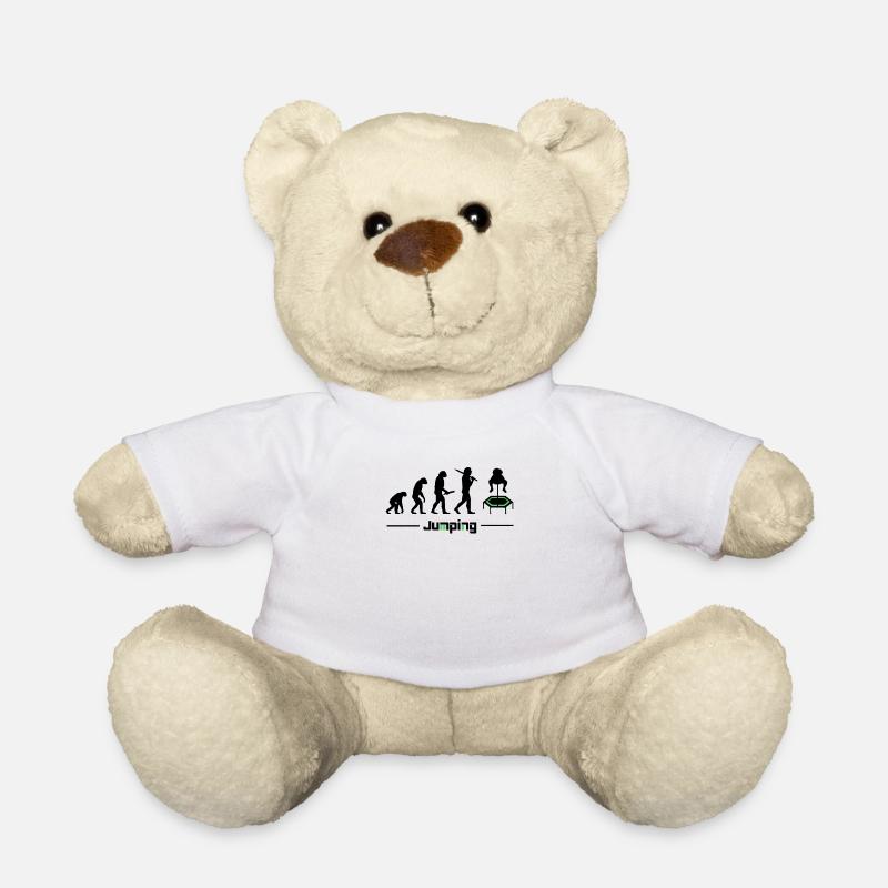 trampoline sauteuse cadeau sautant évolution - Nounours - blanc