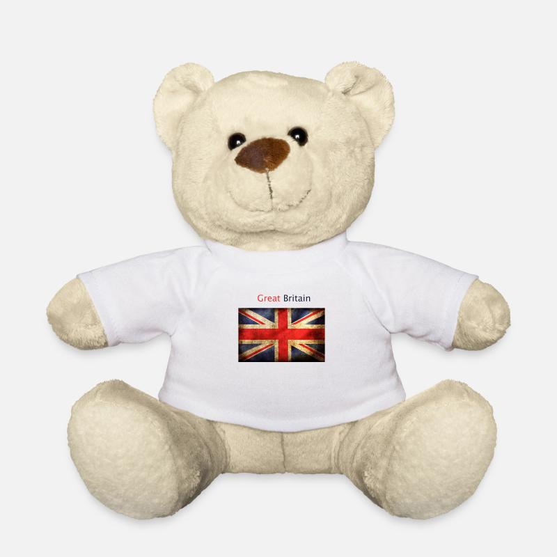 drapeau anglais avec la Grande-Bretagne - Nounours - blanc