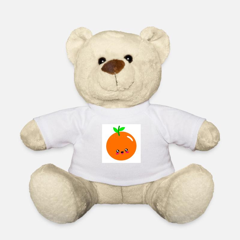 orange - Teddy Bear - white