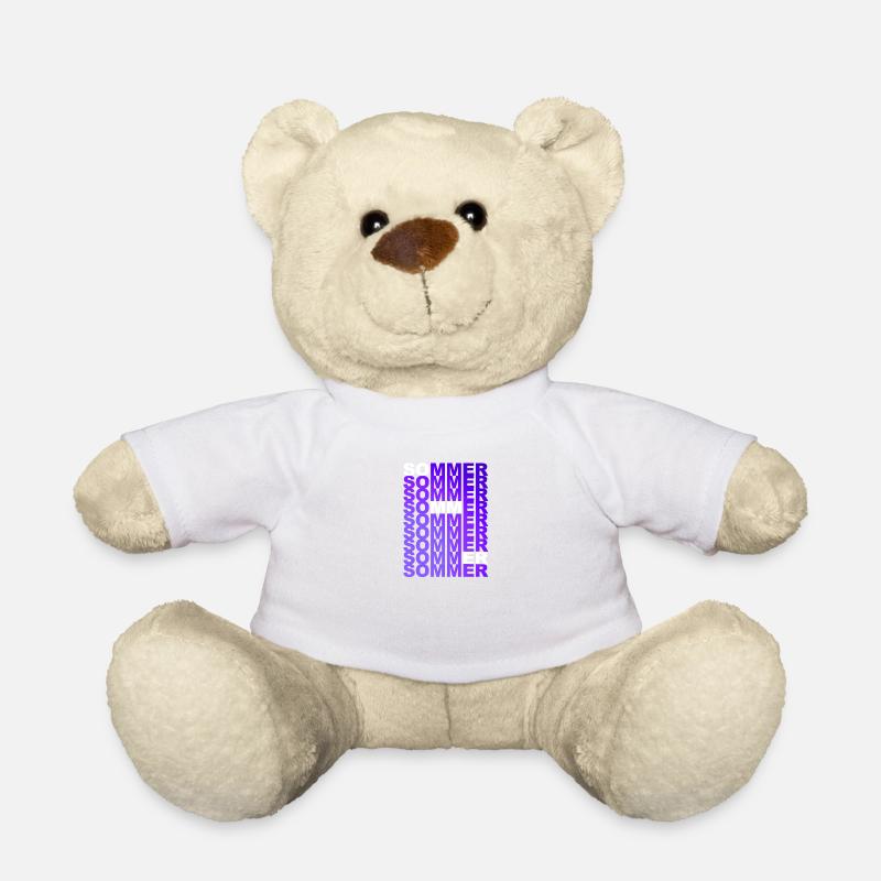 Summer Summer Summer Summer Summer Color Purple Gesc - Teddy Bear - white