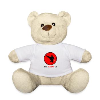 Kampfsport Tae Kwon Do flying kick - Geschenkidee - Teddy - Weiß - Vorne