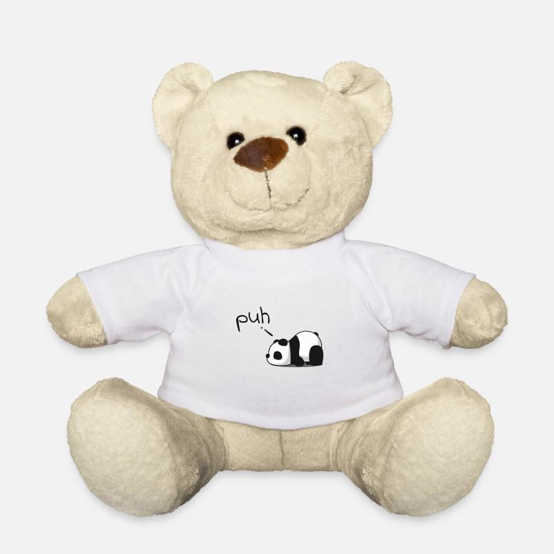 Tired Panda Phew - Teddy Bear - white