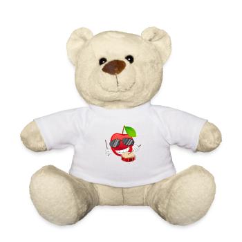 Kirsche cherry Trommel Drummer emoji - Teddy - Weiß - Vorne