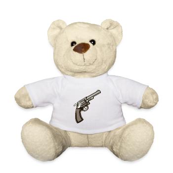 Revolver Pistole Waffe Knarre - Teddy - Weiß - Vorne