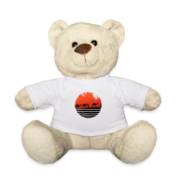 Camels in Desert - Teddy Bear - white - Front
