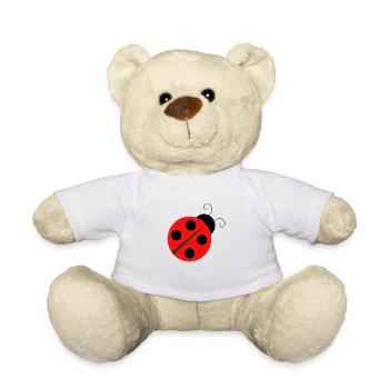 Marienkäfer Ladybird Ladybug - Teddy Bear - white - Front