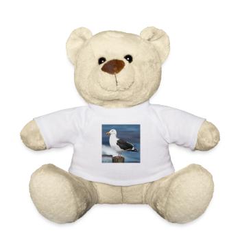 illustration d'oiseau mouette - Nounours - blanc - Devant