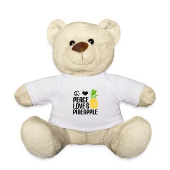 Ananas Peace love and pineapple - Teddy - Weiß - Vorne