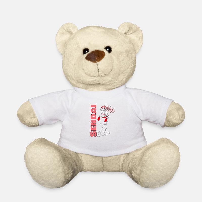 Sendai und Geisha - Teddy - Weiß