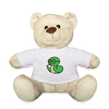 Eyeglass Snake Nose Bike Reptile Comic - Teddy Bear - white - Front