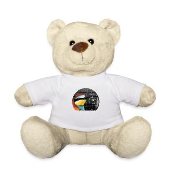 jz.birds abeille-mangeur oiseau design vintage - Nounours - blanc - Devant