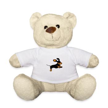 Teckel Cute Dog Design - Nounours - blanc - Devant