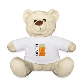 Beer - Love it - Teddy - Weiß - Vorne
