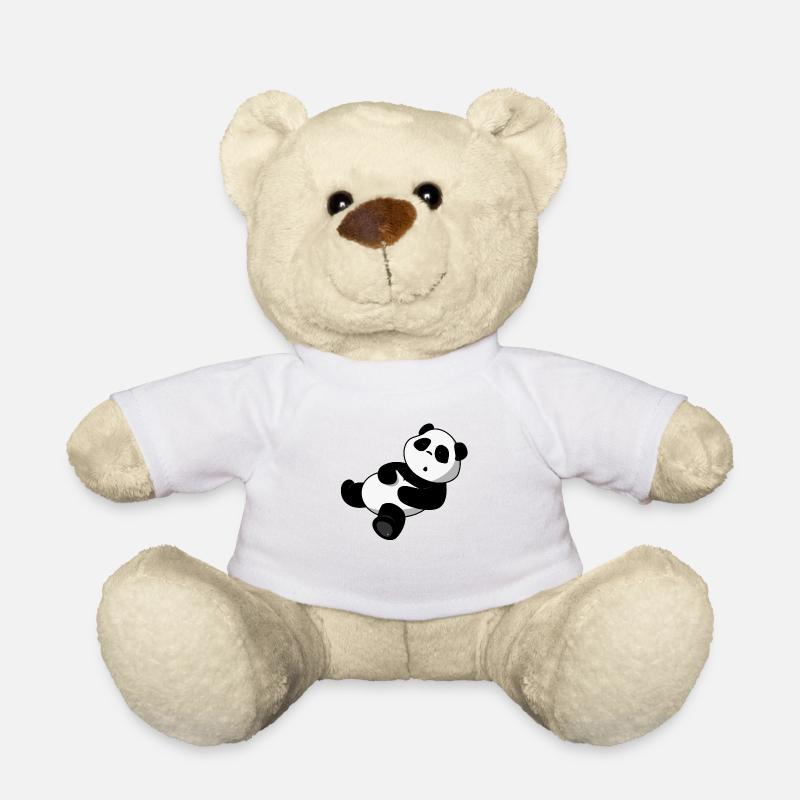 PandaLena somnolent - Nounours - blanc