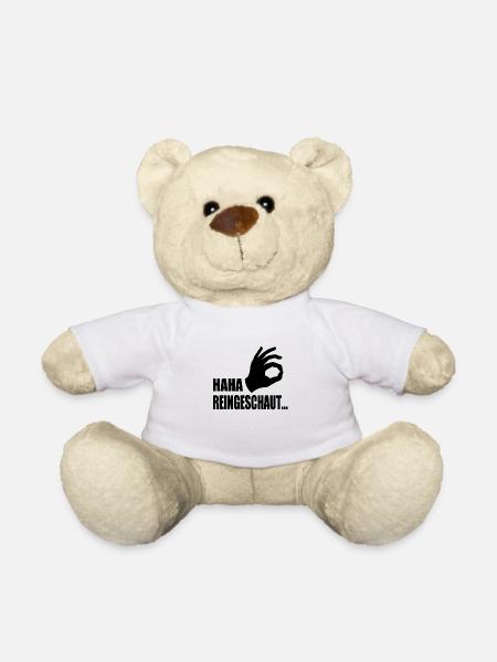 haha reingeschaut - Teddy - Weiß