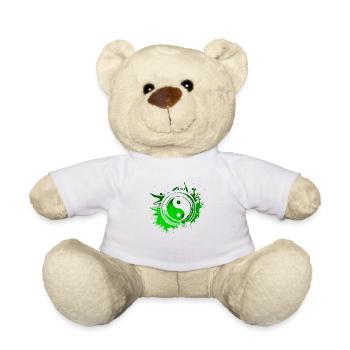 Nature Ying Yang Environmental Protection Balance - Teddy Bear - white - Front