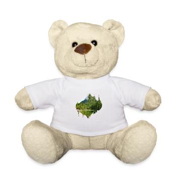 Tache de couleur éclaboussure paysage naturel - Nounours - blanc - Devant