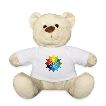 The world is colorful! Gift LGBT world love colors - Teddy Bear - white - Front