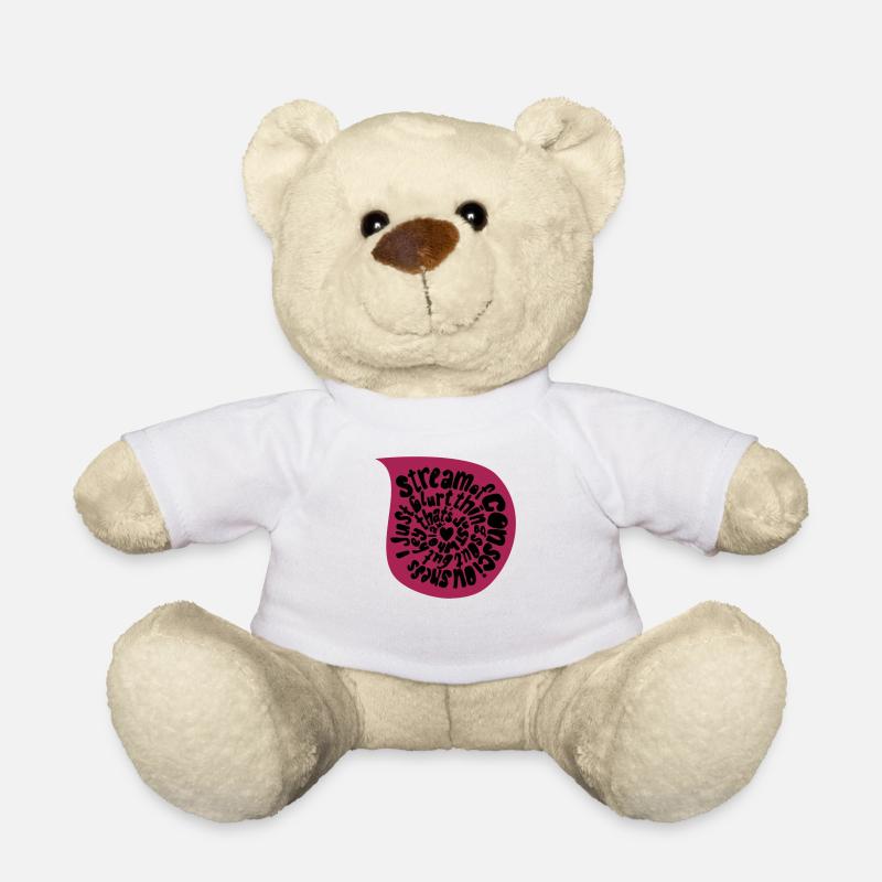 stream of conciousness in a droplet - Teddy Bear - white