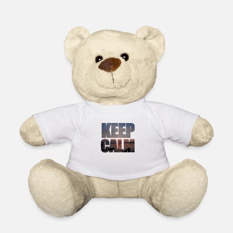 Keep calm decoration - Teddy Bear - white