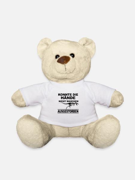 Konnte nicht Hände waschen Ausgestorben Dino - Teddy - Weiß