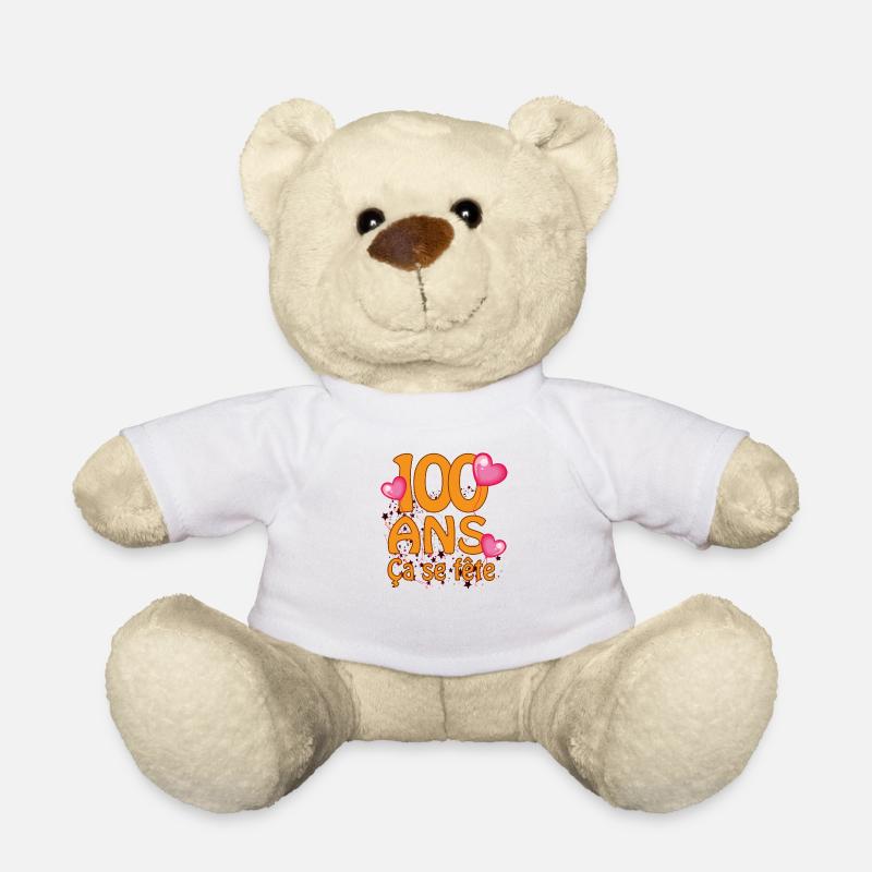 100 ans - Nounours - blanc