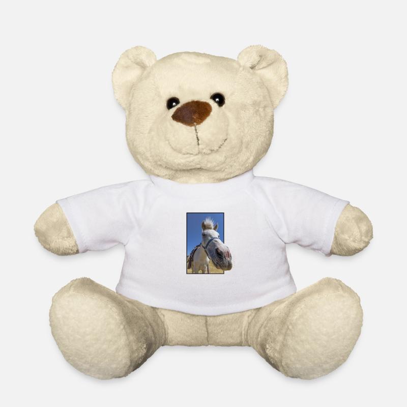 Lustiges Pferdegesicht - Teddy - Weiß