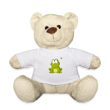 Niedlicher Frosch mit Biene - Teddy - Weiß - Vorne