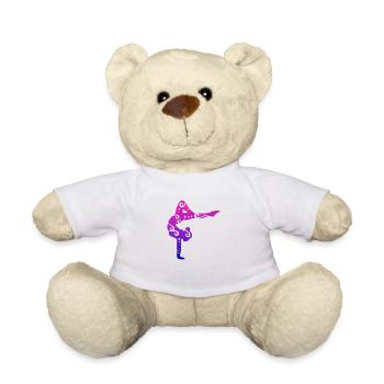 Gymnastics girl gymnast yoga pose gift - Teddy Bear - white - Front