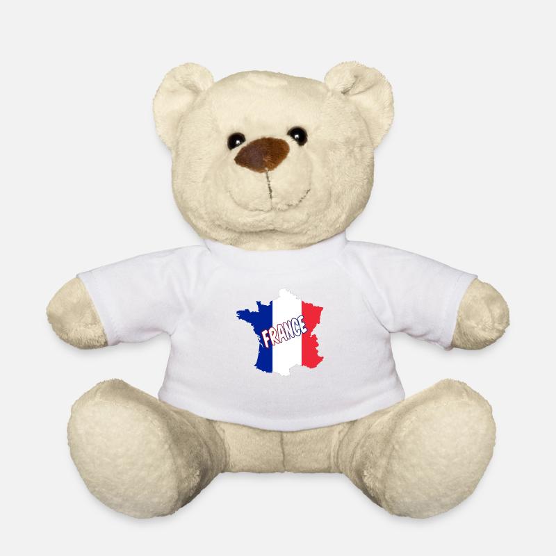 Schutzmaskenland Frankreich - Teddy - Weiß