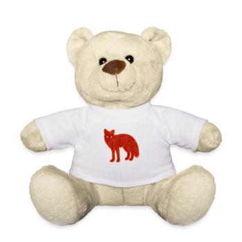 Renard mort - Nounours - blanc - Devant