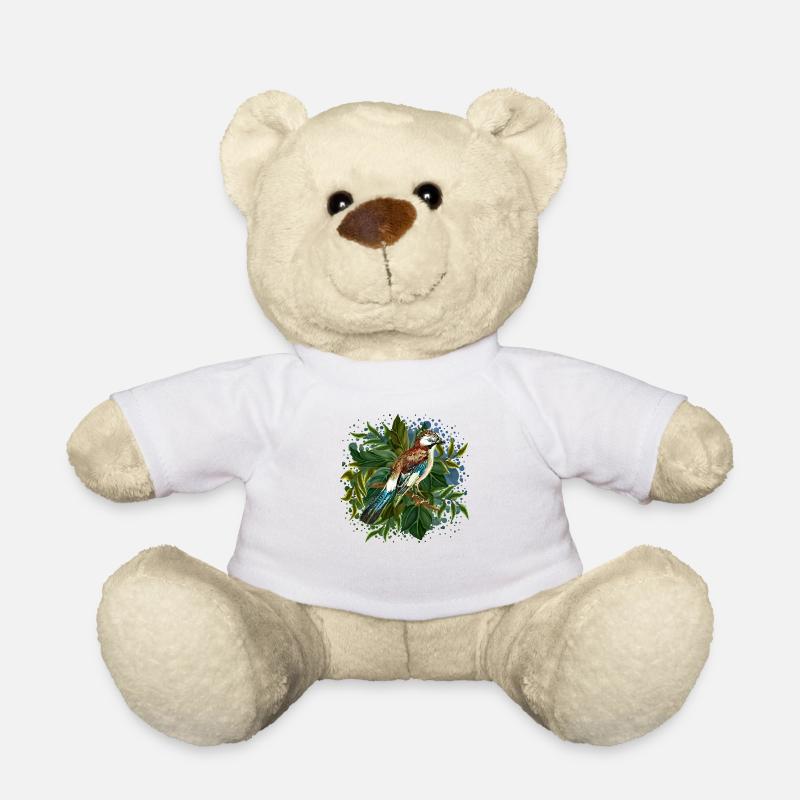 Bunter Vogel - Teddy - Weiß