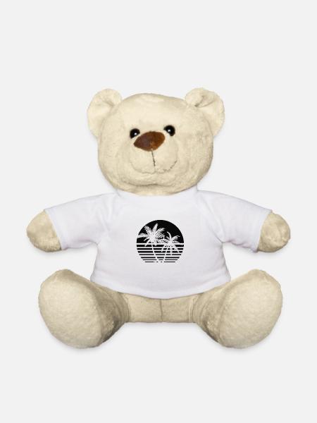 Palm sunset - Teddy Bear - white