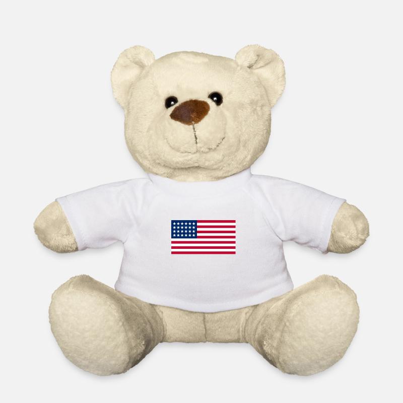 Usa Flagge - Teddy - Weiß