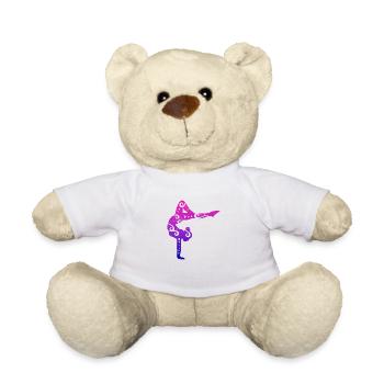 Gymnastics girl gymnast yoga pose gift - Teddy Bear - white - Front