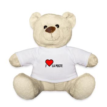 j'adore la poste facteur livraison - Nounours - blanc - Devant