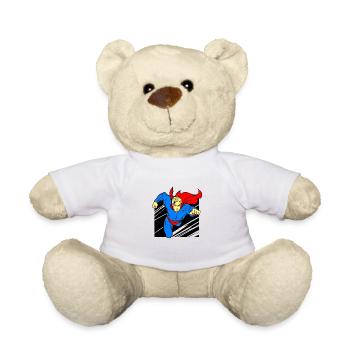 superhero - Teddy Bear - white - Front