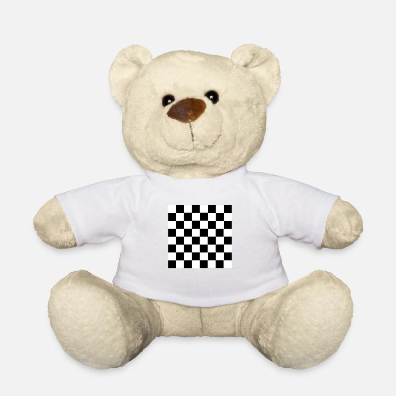 Schachbrett - Teddy - Weiß